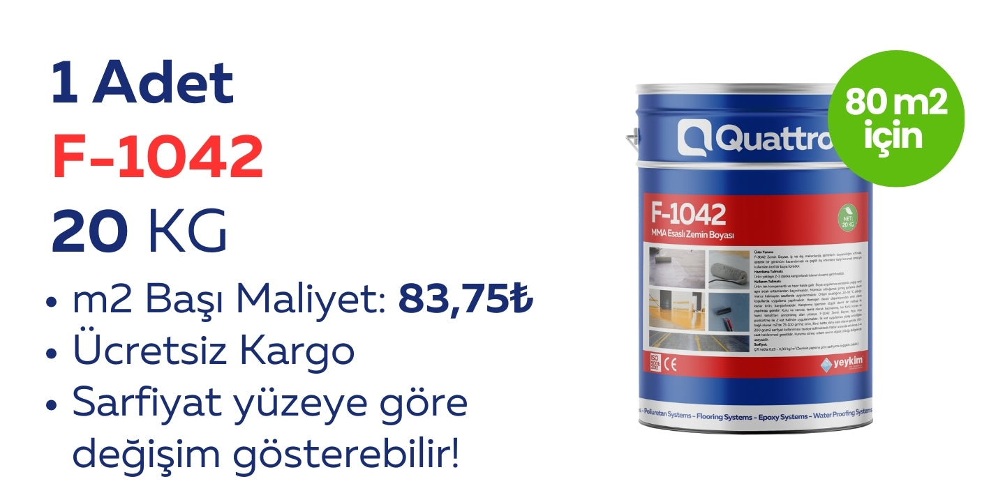 F-1042 QuaPaint Zemin Boyaları 20KG